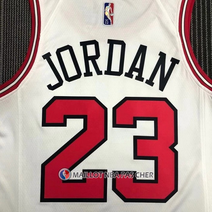 Maillot Chicago Bulls Michael Jordan NO 23 Association 2021 Blanc
